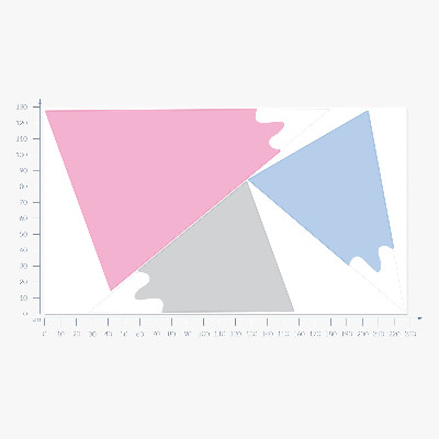 Wall sticker 130x228 Pastel mountain peaks with snow-capped peaks