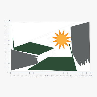 Wall sticker 130x209 Mountain peaks covered with snow illustration