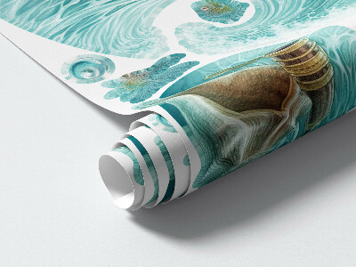 Wall sticker 130x134 A fairy-tale sea world with cartoon animals