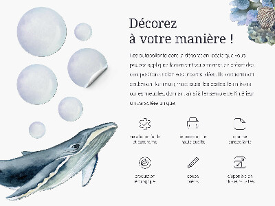 Wall sticker 130x171 Pastel drawings of magical animals