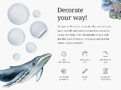 Wall sticker 130x171 Pastel drawings of magical animals