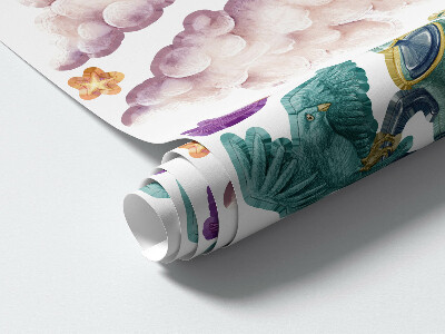 Wall sticker 60x82 Animal kingdom in a cartoon version