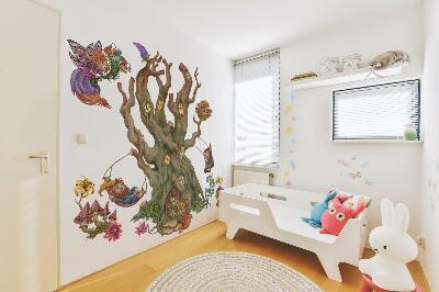 Wall sticker 60x79 Forest fairy creatures and a tree house