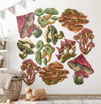 Wall sticker 60x29 Forest mushrooms in a cartoon version