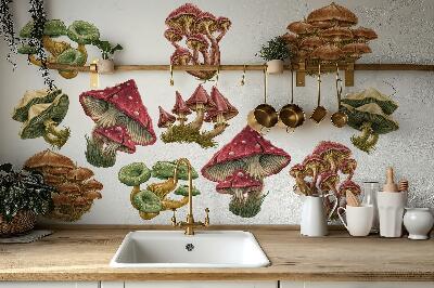 Wall sticker 60x29 Forest mushrooms in a cartoon version