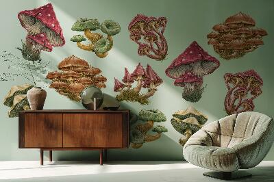 Wall sticker 60x29 Forest mushrooms in a cartoon version