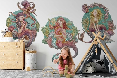 Wall sticker 60x79 The underwater kingdom of little mermaids