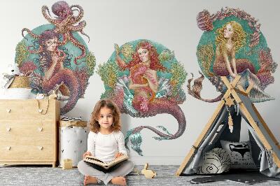 Wall sticker 60x79 The underwater kingdom of little mermaids
