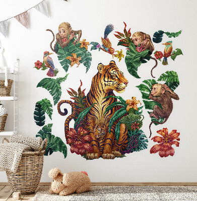 Wall sticker 60x79 Jungle safari with cartoon animals