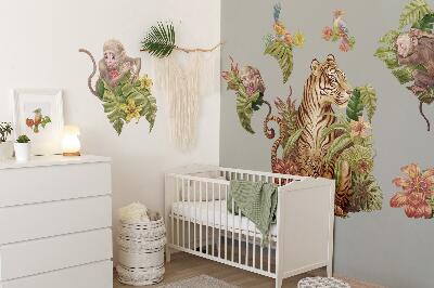 Wall sticker 60x80 Jungle safari with pastel animals