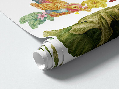 Wall sticker 60x80 Jungle safari with pastel animals