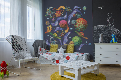 Wall sticker 60x93 Rocket space travel with astronauts and planets