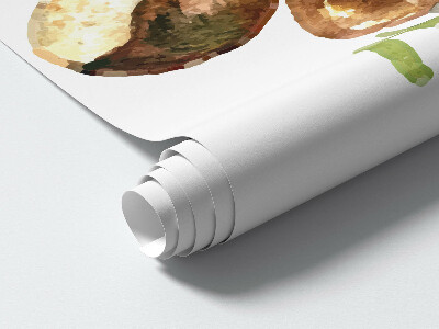 Wall sticker 60x93 Forest composition of plants and animals in watercolor