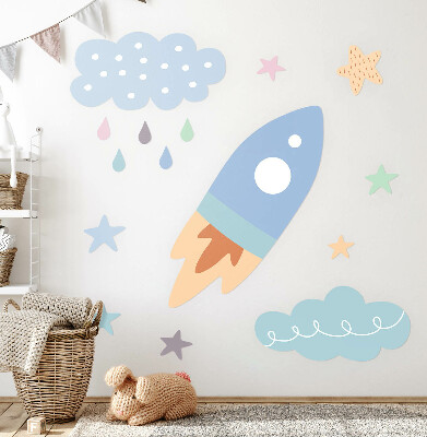 Wall sticker 60x100 Space pastel dreams with stars and clouds