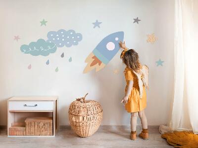 Wall sticker 60x100 Space pastel dreams with stars and clouds