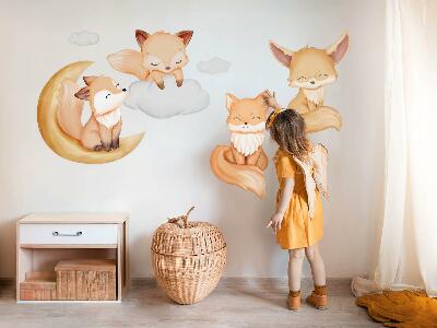 Wall sticker 60x96 Cute watercolor animals in heavenly style