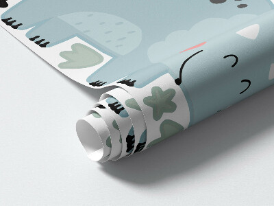 Wall sticker 60x89 Dinosaurs in pastel vegetation surroundings