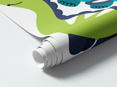 Wall sticker 60x108 Cheerful dinosaurs in a pastel palette