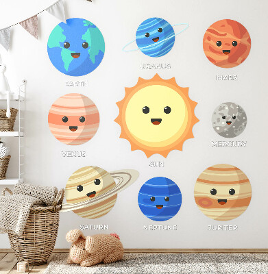 Wall sticker 60x110 Lovely planets in cosmic dance