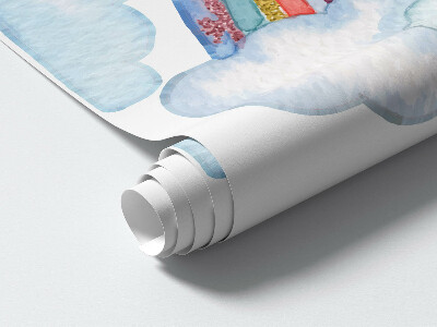 Wall sticker 60x82 Pastel magical sky in watercolor style
