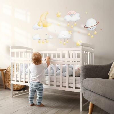 Wall sticker 60x81 Sky and space in boho pastels