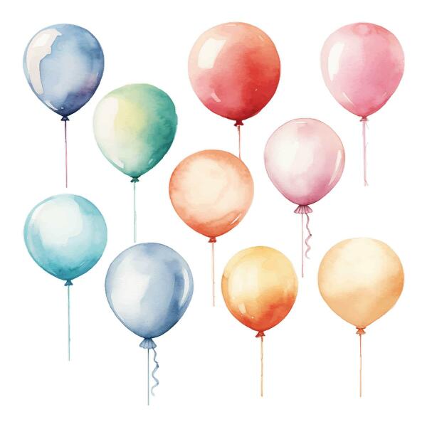 Wall sticker 60x70 Pastel balloons in colorful harmony