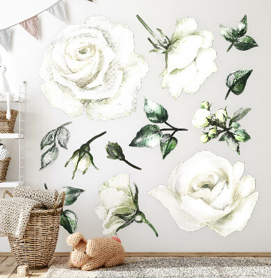 Wall sticker 60x103 Floral motifs in pastel watercolors