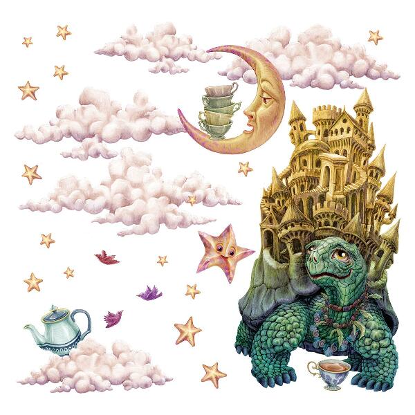 Wall sticker 80x103 Animal fantasies in cartoon form