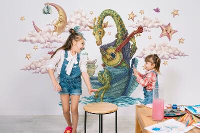 Wall sticker 80x110 Animal kingdom in a cartoon version