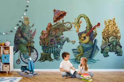 Wall sticker 80x97 Animals in magical cartoon style