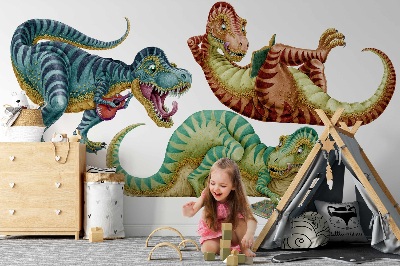 Wall sticker 80x120 Dinosaurs in a cheerful cartoon version