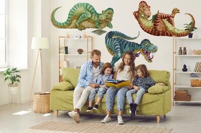 Wall sticker 80x120 Dinosaurs in a cheerful cartoon version