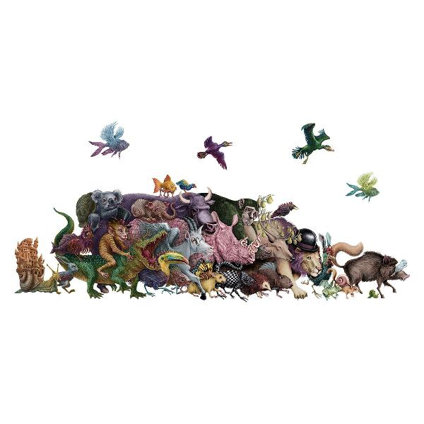 Wall sticker 80x138 Cartoon animals from the magical world
