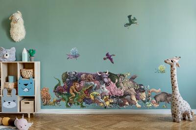 Wall sticker 80x138 Cartoon animals from the magical world