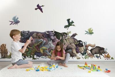 Wall sticker 80x138 Cartoon animals from the magical world