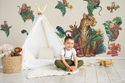 Wall sticker 80x105 Jungle safari with cartoon animals
