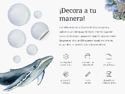 Wall sticker 80x98 An underwater fairy tale with sea animals