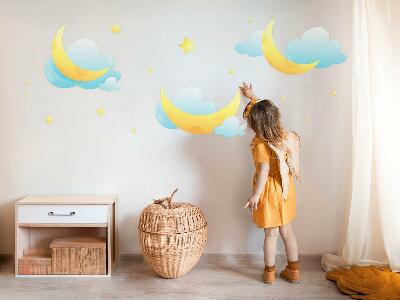 Wall sticker 80x128 Night sky with subtle moon and stars
