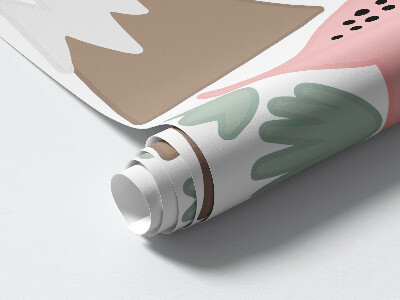 Wall sticker 80x128 Dinosaurs in a pastel jungle
