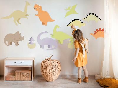 Wall sticker 80x113 Adorable pastel dinosaurs