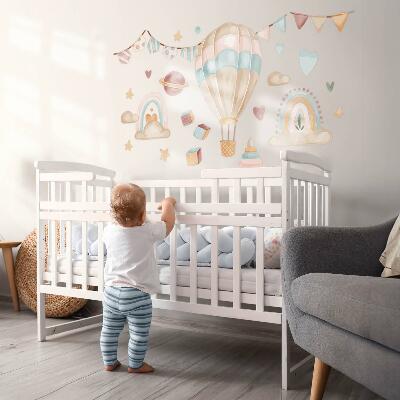 Wall sticker 80x113 Boho watercolor pastel patterns