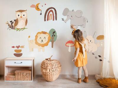 Wall sticker 80x146 Charming animal pattern in boho style