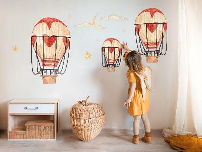 Wall sticker 80x132 Boho balloons and stars in watercolor style