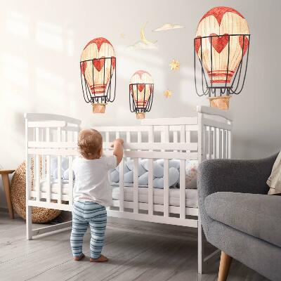 Wall sticker 80x132 Boho balloons and stars in watercolor style