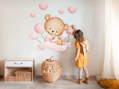 Wall sticker 80x119 A cute teddy bear in a delicate watercolor style