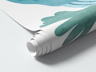 Wall sticker 80x146 A sea paradise in a watercolor style