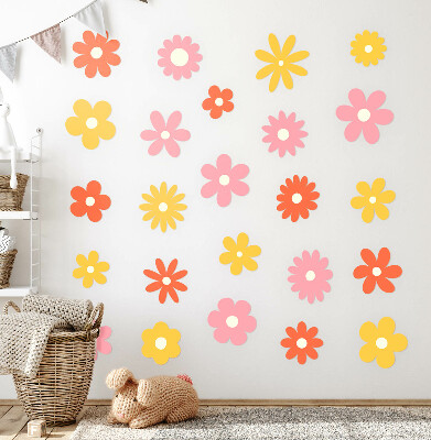 Wall sticker 80x112 Pastel floral accents in a cheerful version