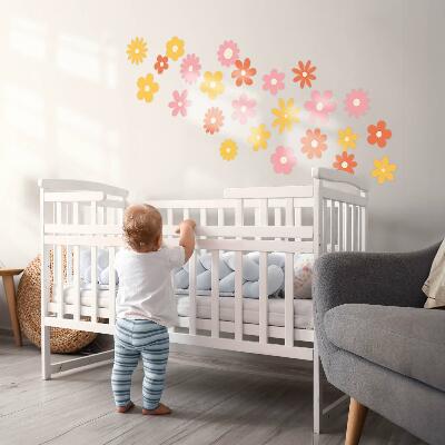 Wall sticker 80x112 Pastel floral accents in a cheerful version