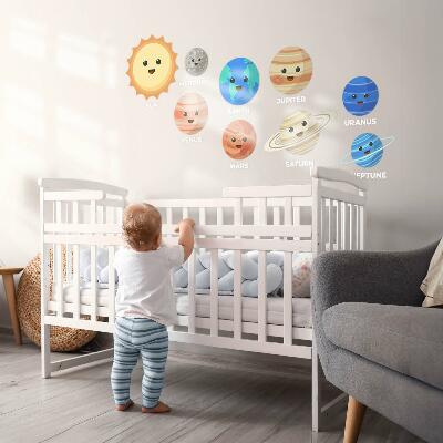 Wall sticker 80x146 Lovely planets in cosmic dance