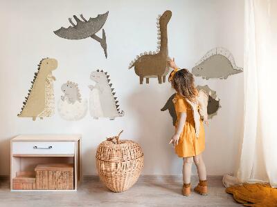 Wall sticker 80x122 Pastel cute dinosaurs in boho style